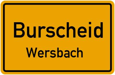 Straßenverzeichnis Burscheid Wersbach