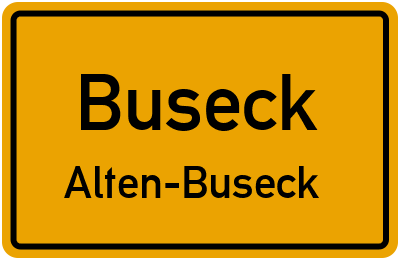Ortsschild Buseck Alten-Buseck