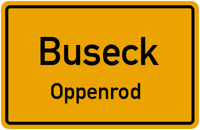 Ortsschild Buseck Oppenrod