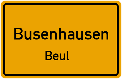 Straßenverzeichnis Busenhausen Beul
