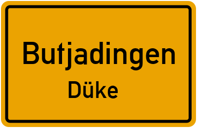 Straßenverzeichnis Butjadingen Düke
