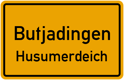 Ortsschild Butjadingen Husumerdeich