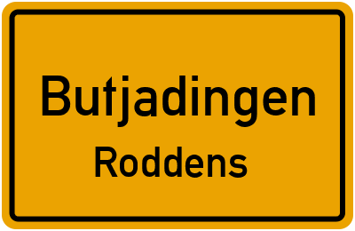 Straßenverzeichnis Butjadingen Roddens