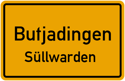 Ortsschild Butjadingen Süllwarden