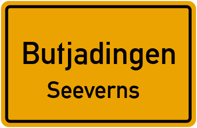 Ortsschild Butjadingen Seeverns