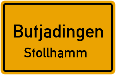 Ortsschild Butjadingen Stollhamm