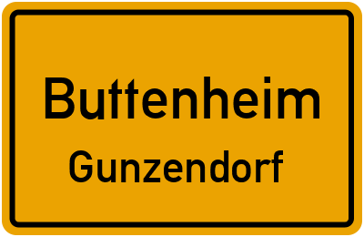 Ortsschild Buttenheim Gunzendorf