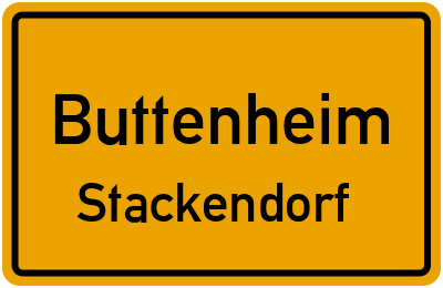 Ortsschild Buttenheim Stackendorf