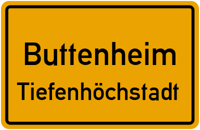 Ortsschild Buttenheim Tiefenhöchstadt