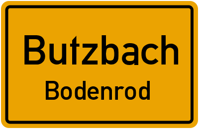 Ortsschild Butzbach Bodenrod