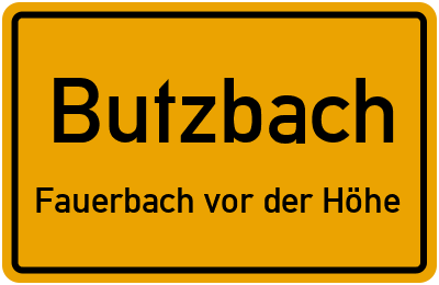 Straßenverzeichnis Butzbach Fauerbach vor der Höhe