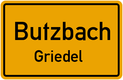 Ortsschild Butzbach Griedel