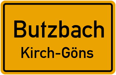 Ortsschild Butzbach Kirch-Göns