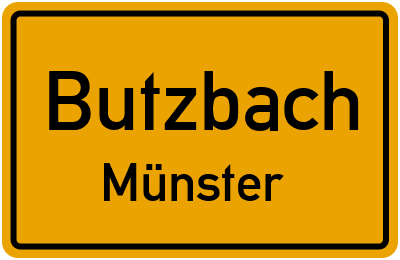 Ortsschild Butzbach Münster