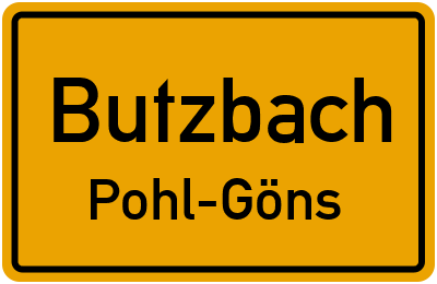 Ortsschild Butzbach Pohl-Göns