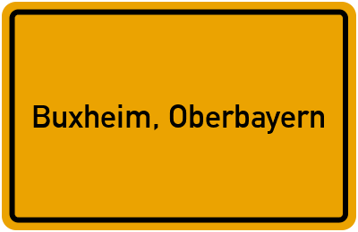 Ortsschild von Gemeinde Buxheim, Oberbayern in Bayern