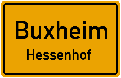 Ortsschild Buxheim Hessenhof