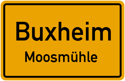 Ortsschild Buxheim Moosmühle