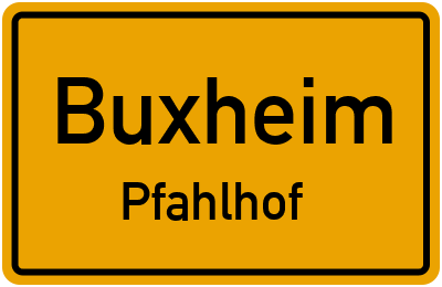 Ortsschild Buxheim Pfahlhof