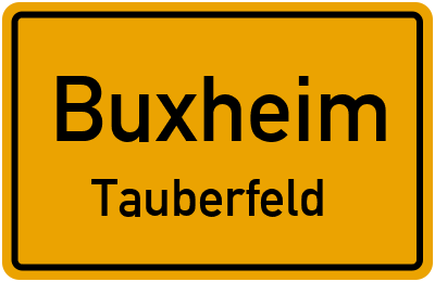 Ortsschild Buxheim Tauberfeld