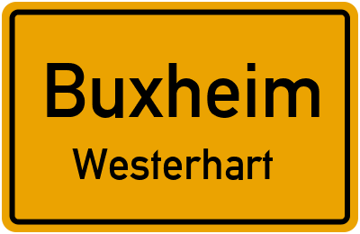 Ortsschild Buxheim Westerhart