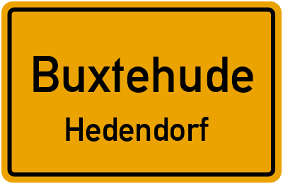 Ortsschild Buxtehude Hedendorf