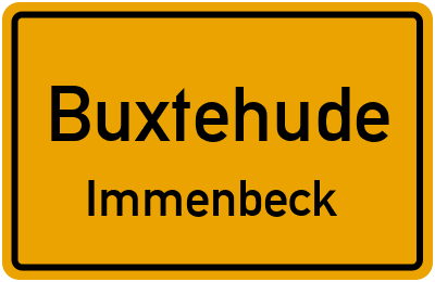 Ortsschild Buxtehude Immenbeck