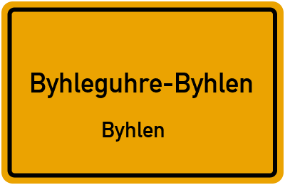Straßenverzeichnis Byhleguhre-Byhlen Byhlen