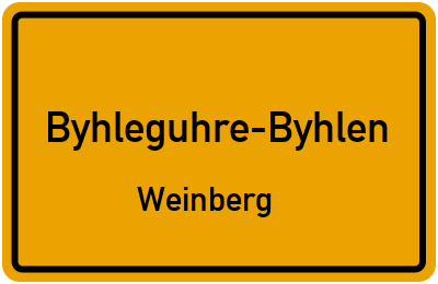 Straßenverzeichnis Byhleguhre-Byhlen Weinberg