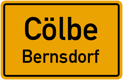 Ortsschild Cölbe Bernsdorf