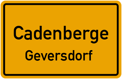 Ortsschild Cadenberge Geversdorf