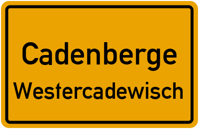 Straßenverzeichnis Cadenberge Westercadewisch