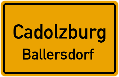 Straßenverzeichnis Cadolzburg Ballersdorf