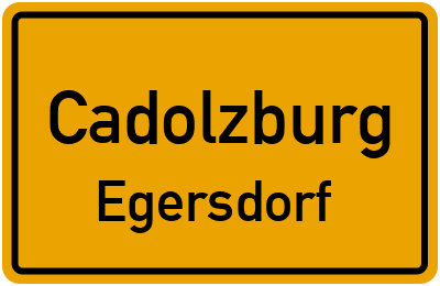 Straßenverzeichnis Cadolzburg Egersdorf
