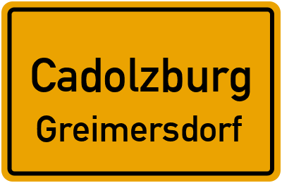 Straßenverzeichnis Cadolzburg Greimersdorf