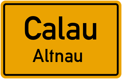 Straßenverzeichnis Calau Altnau