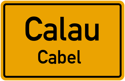 Straßenverzeichnis Calau Cabel