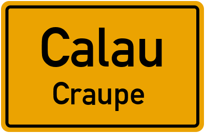 Straßenverzeichnis Calau Craupe