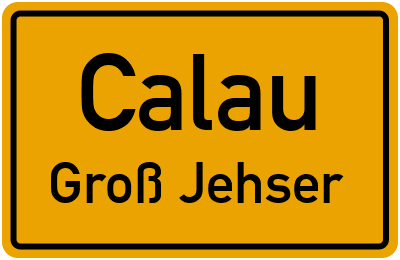 Straßenverzeichnis Calau Groß Jehser