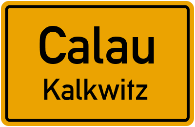 Straßenverzeichnis Calau Kalkwitz