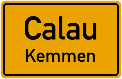 Straßenverzeichnis Calau Kemmen
