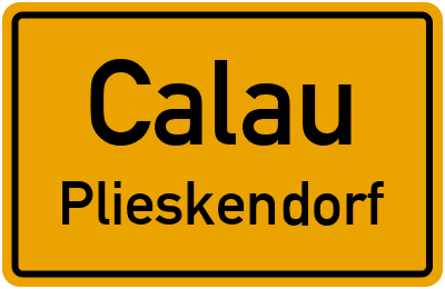 Straßenverzeichnis Calau Plieskendorf