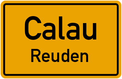 Straßenverzeichnis Calau Reuden