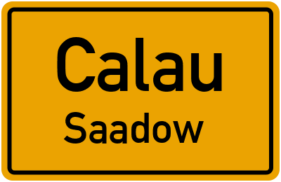Straßenverzeichnis Calau Saadow