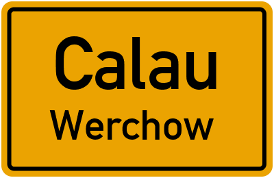 Straßenverzeichnis Calau Werchow