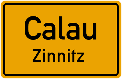 Straßenverzeichnis Calau Zinnitz