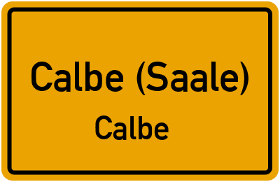 Straßenverzeichnis Calbe (Saale) Calbe