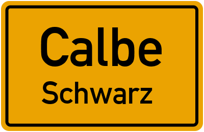 Straßenverzeichnis Calbe Schwarz