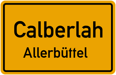 Straßenverzeichnis Calberlah Allerbüttel