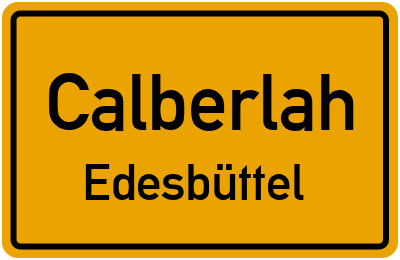 Ortsschild Calberlah Edesbüttel